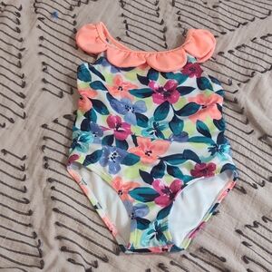 Gymboree 4T Colorful Floral Swimsuit One Piece